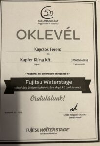 fujitsu oklevél